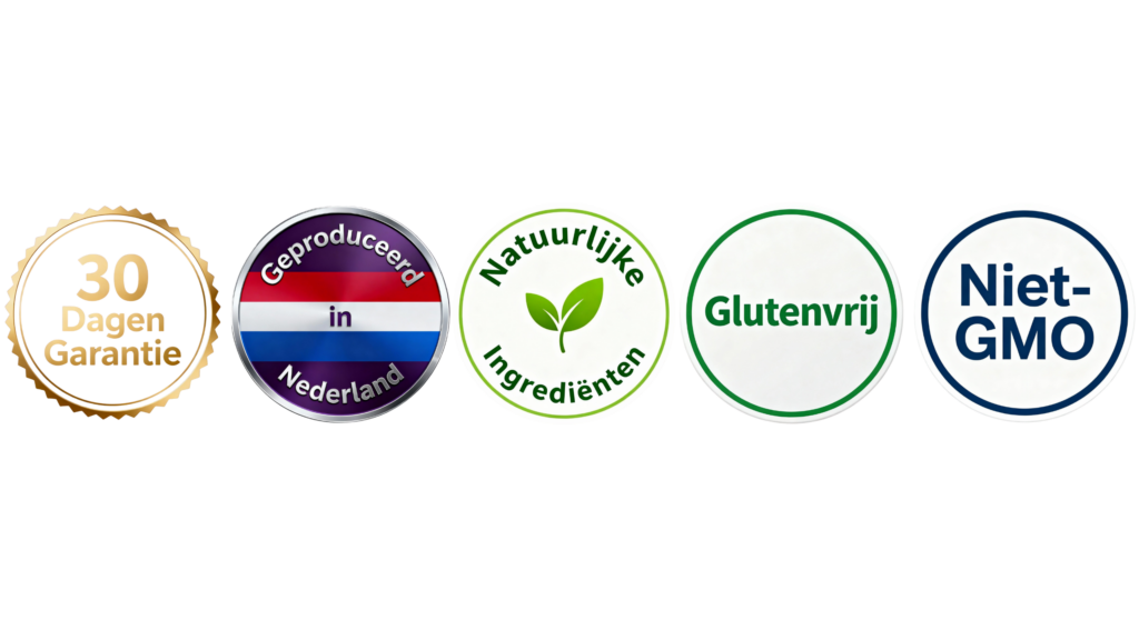 Kwaliteitszegels TestoLink – garantie, natuurlijk, glutenvrij en niet-GMO